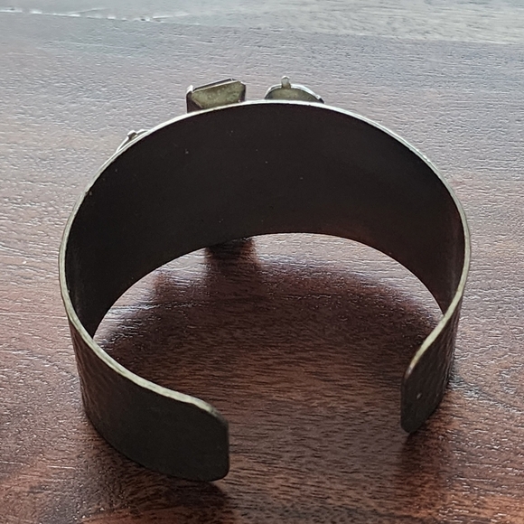 Boho bangle Silverstone crystal cuff bracelet - Picture 3 of 3